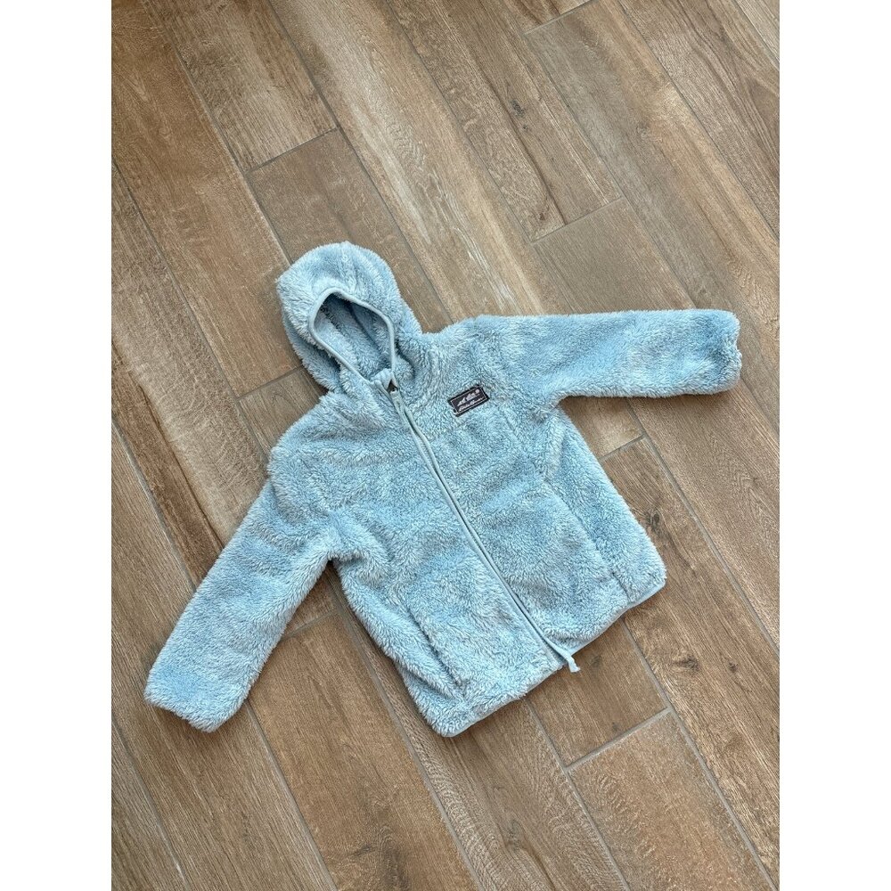 Eddie Bauer Girls Ice Blue Fleece Hooded Jacket Sx XXS (4)